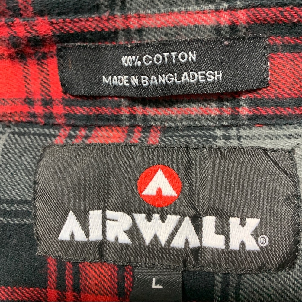 Airwalk Mens Plaid Cotton Button Up Shirt Sz Lrg - Picture 11 of 13